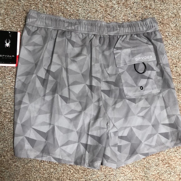 Spyder Mens Swim Trunk Shorts Gray Tristar size XXL - Picture 6 of 9